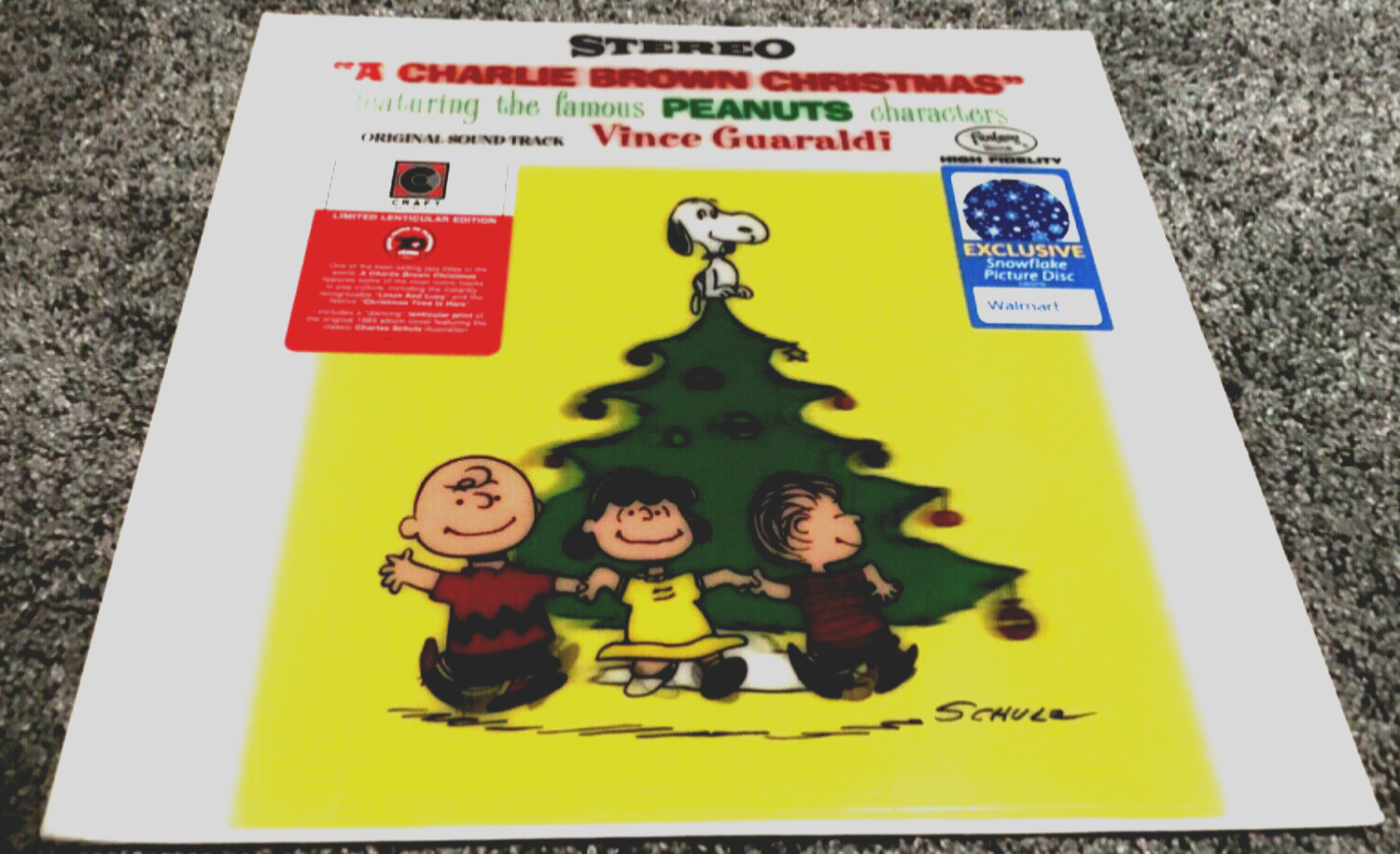 A Charlie Brown Christmas Rare Snowflake Picture Disc Lenticular Vinyl LP - New