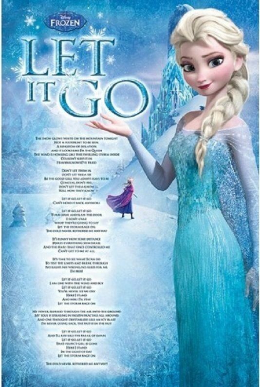 FROZEN Disney Movie Poster Elsa lyrics 