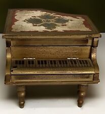 Vintage Italian Style Wood Music Box w/Ballerina Plays “Somewhere My Love” Works picture