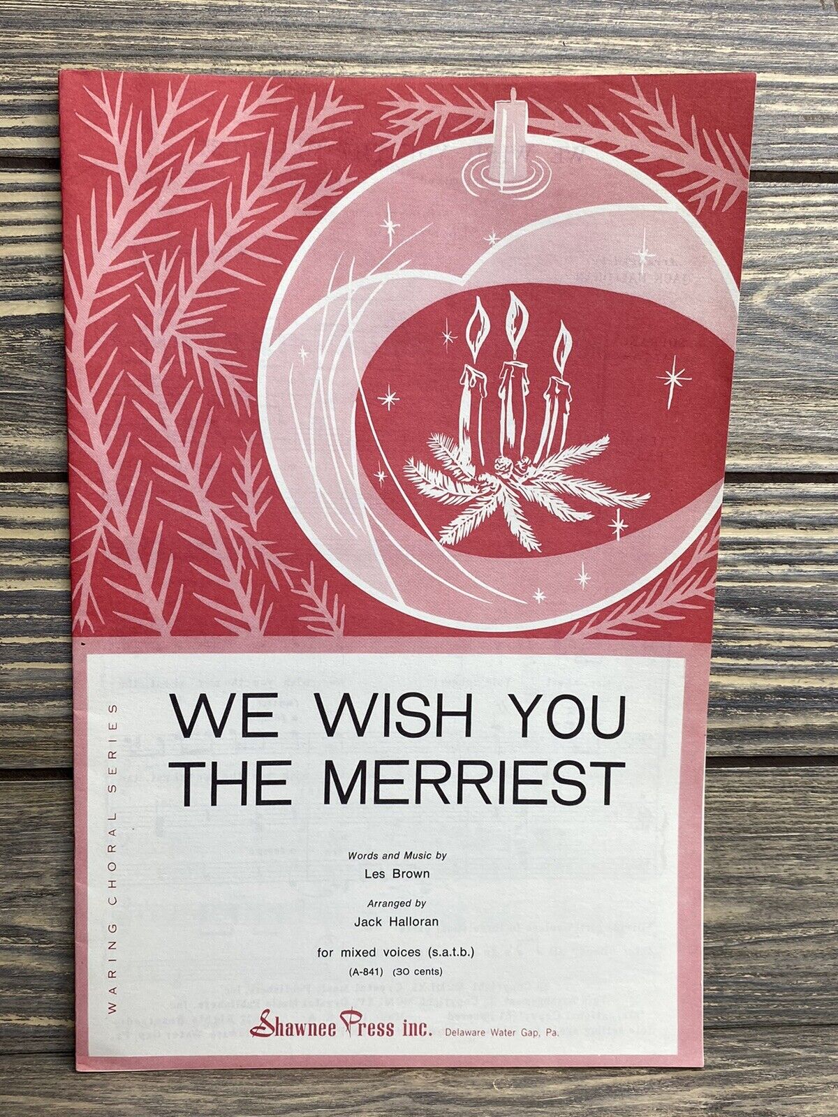 Vintage Sheet Music We Wish You The Merriest Jack Holloran In 1961
