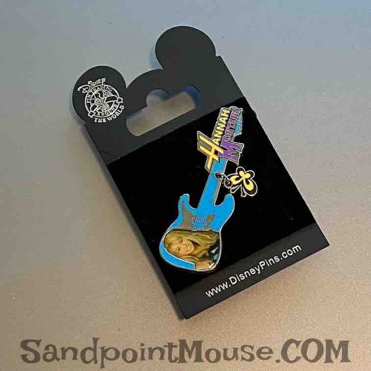 Original Disney Hannah Montana Guitar Dangle Felt Backer Card Pin (NT:69333)