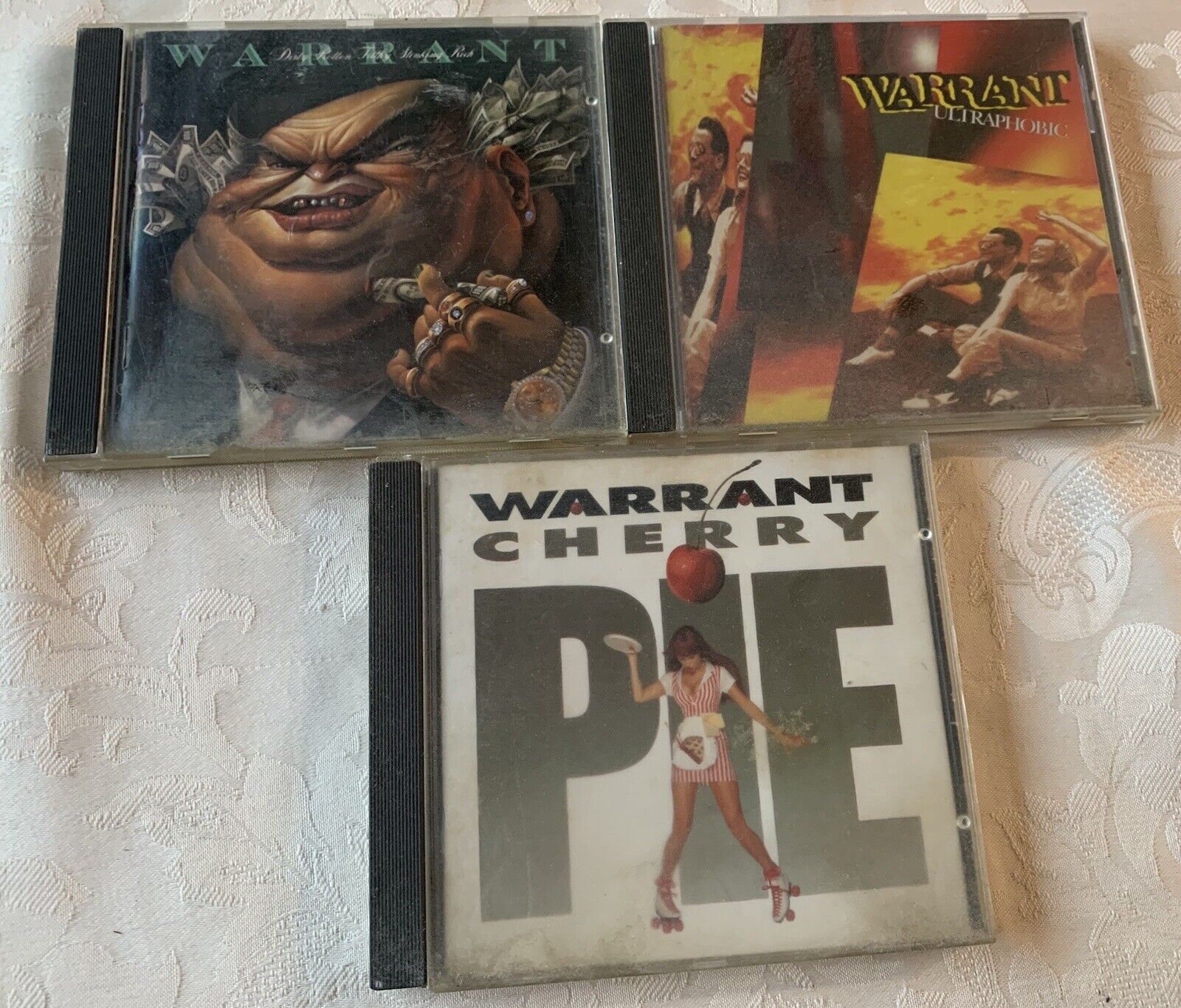 Warrant CD Lot (3): Cherry Pie, Untraphobic, Dirty Rotten Filthy Stinking Rich