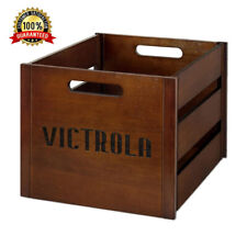 Wooden Record Crate Storage Boxes Home Bedroom Living Room Portable Strong New picture