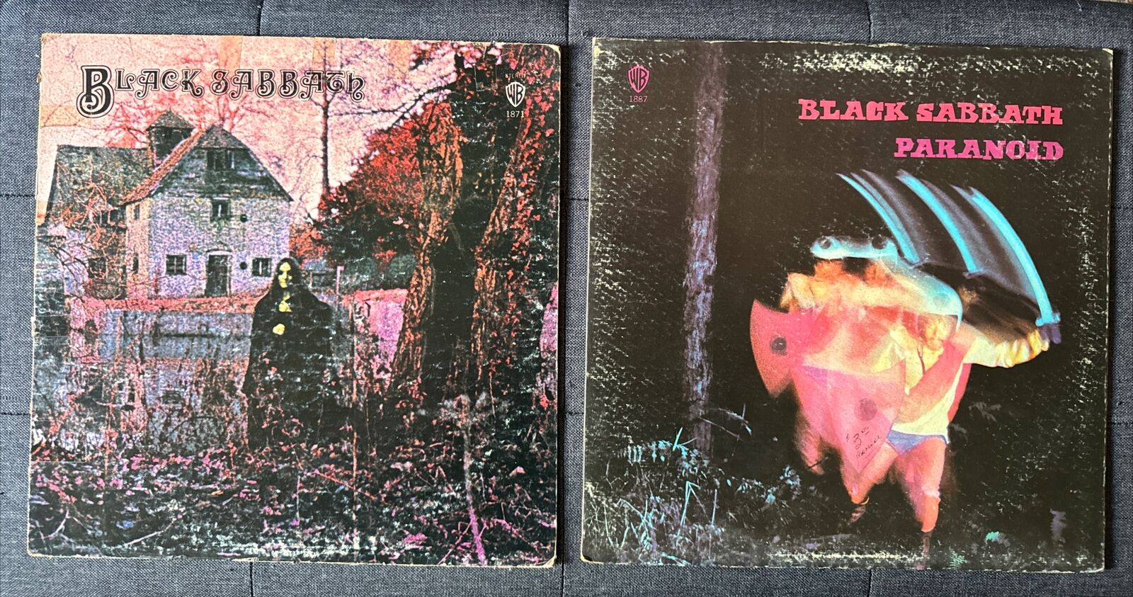 Black Sabbath - Black Sabbath & Paranoid vinyl 1970 Green Labels - Warner Bros