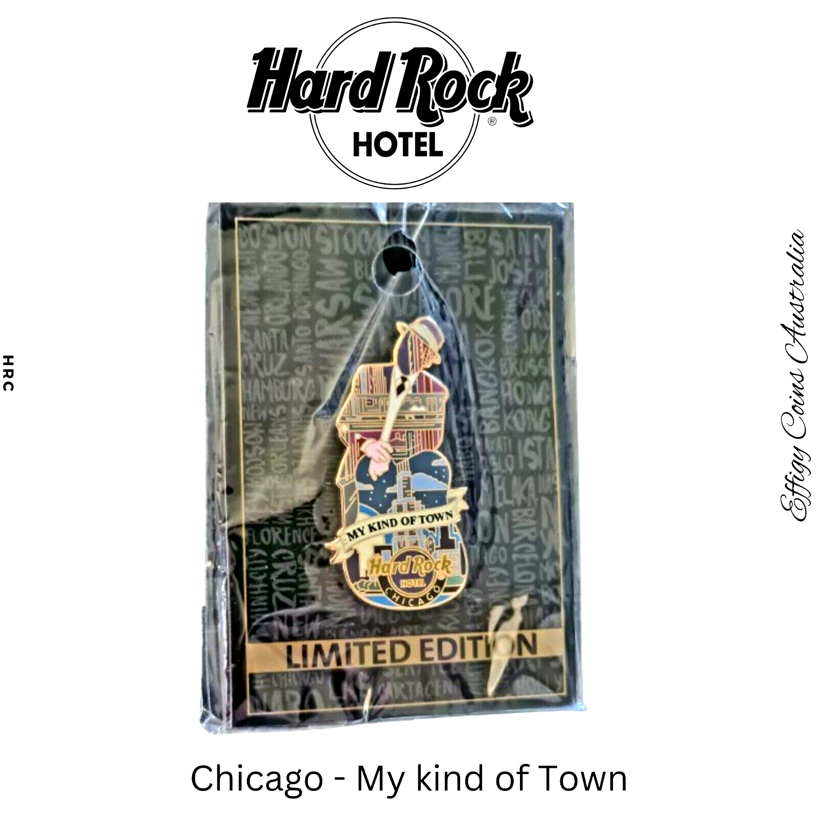 Hard Rock Hotel Chicago My kind of Town Limited Edition Music Metal Broach Pin✨