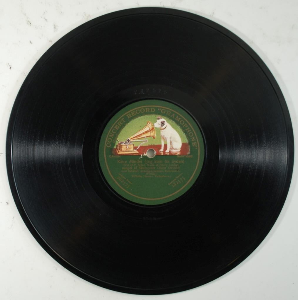 Oscar Stribolt Kaere Minder 78 rpm E Concert Record Gramophone 282575 Danish