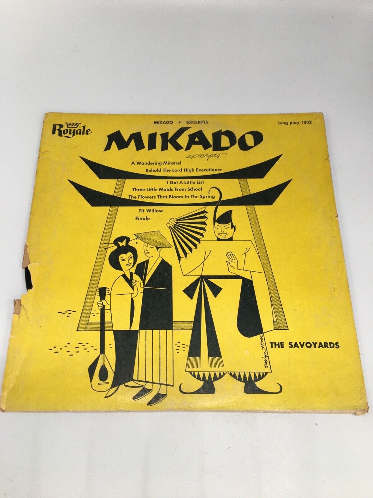 Antique Mikado Opera Excerpts The Savoyard Sullivan & Gilbert Vinyl LP Record.