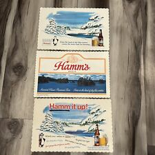 VINTAGE 1960 s HAMMS BEER PLACEMATS w/ANIMALS, LYRICS  Notepad 3 PCS  N.O.S. picture