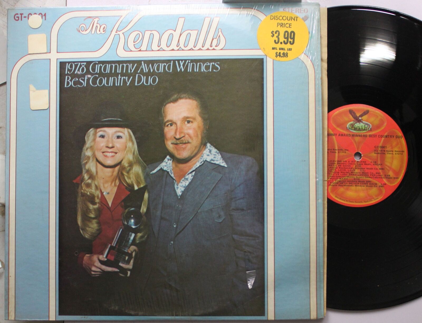 Country Lp The Kendalls 1978 Grammy Award Winners – Best Country Duo On Gusto
