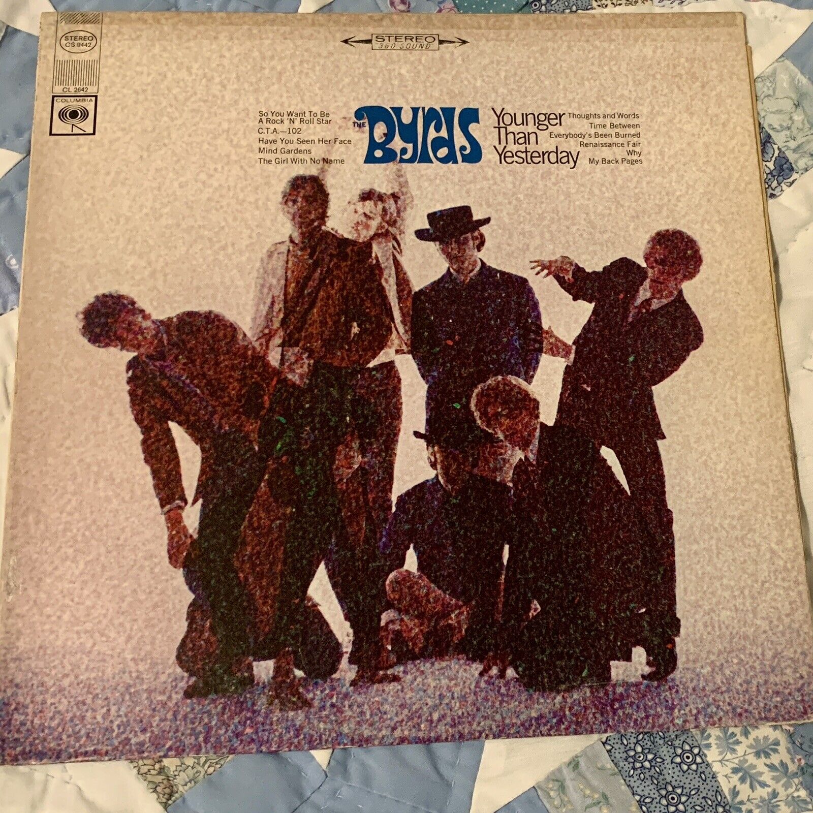 1967 The Byrds ‎– Younger Than Yesterday Record Vinyl LP – CS 9442 – VG+/VG+