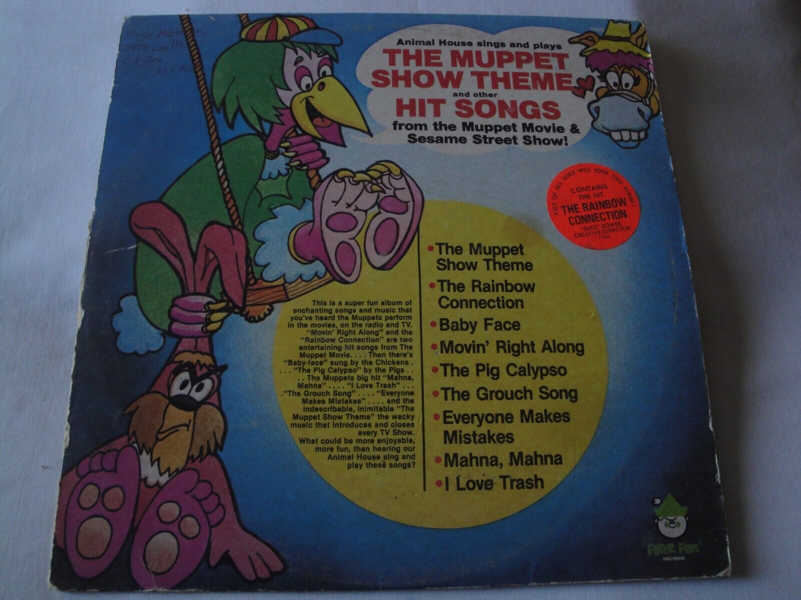 Animal House Sings And Plays Hits From The Muppet Movie & Sesame Street Vinyl LP