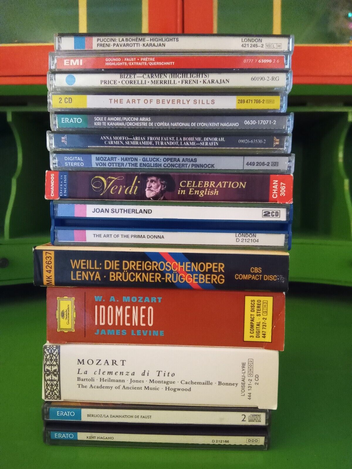 Lot of 13 Opera CDs Mozart Puccini Idomeneo Domingo Kurt Weill Joan Sutherland 