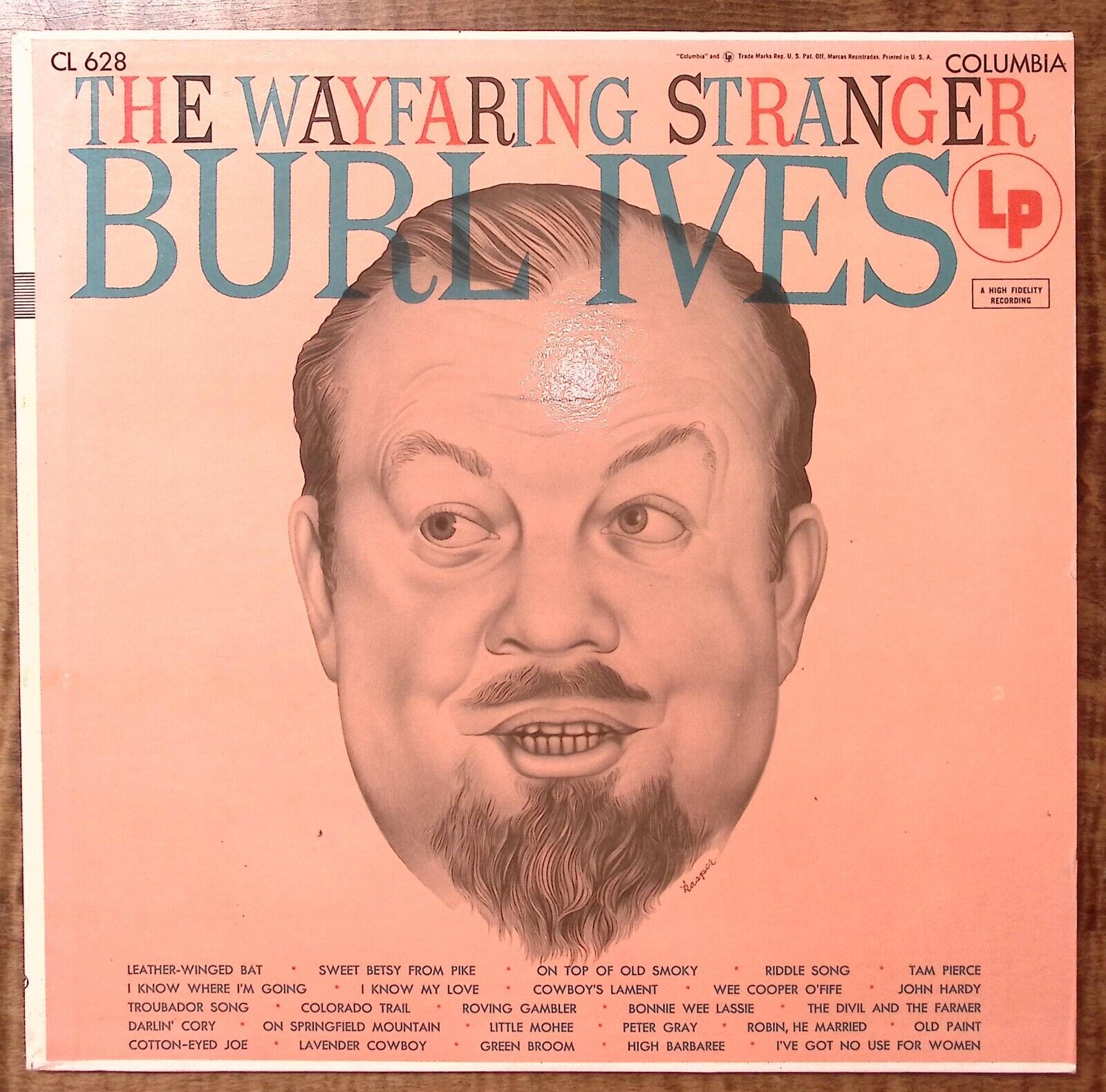 BURL IVES THE WAYFARING STRANGER COLUMBIA RECORDS VINYL LP 196-49