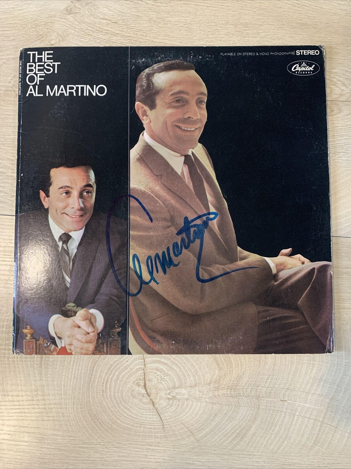 Signed Al Martino - The Best of Al Martino - Autograph Auth Vinyl Record LP 1968