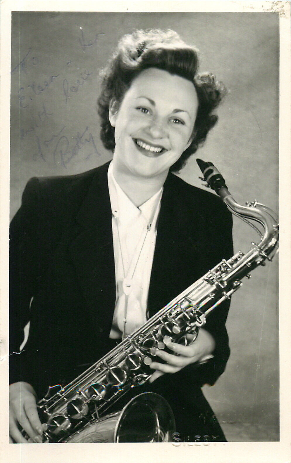 Vintage Signed Autograph Photo - English Saxophonist - Betty Smith