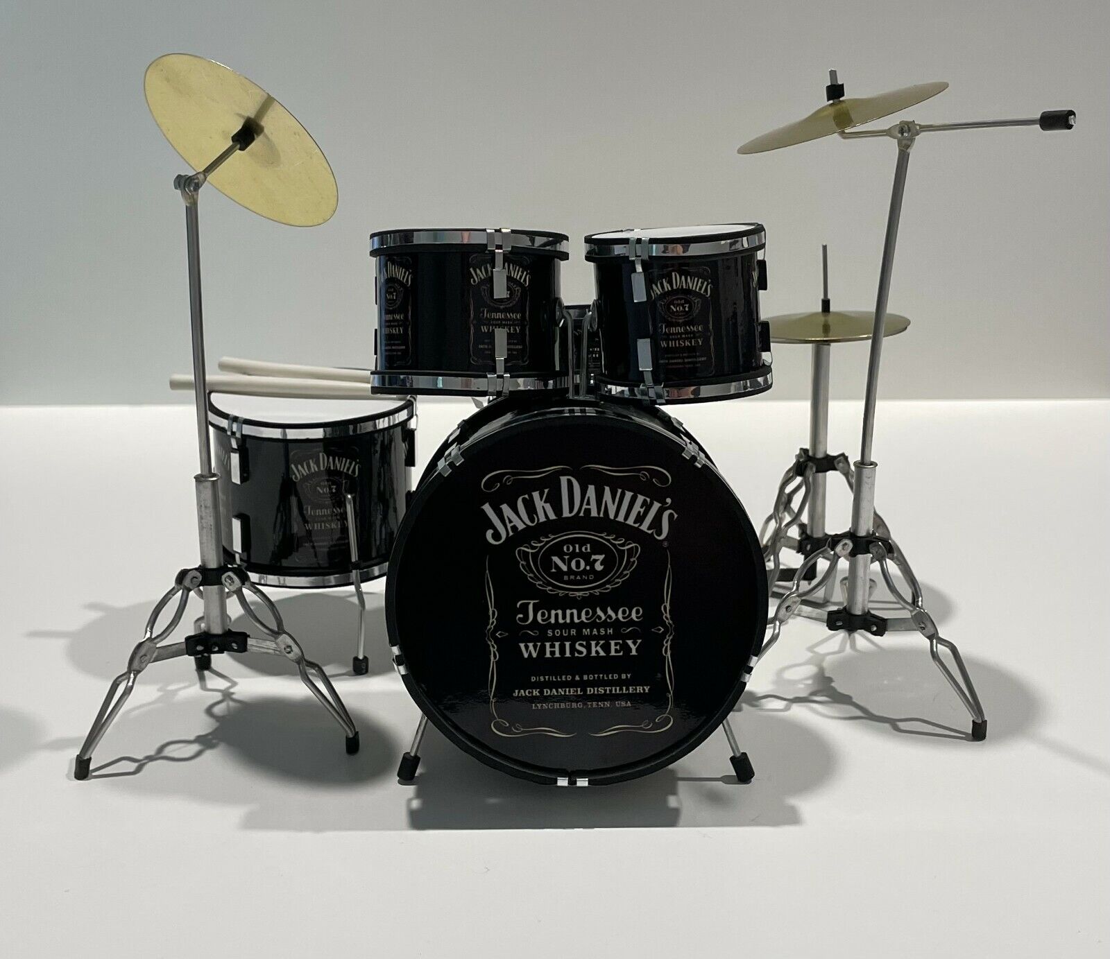 Jack Daniels Miniature Replica Drum Kit Brand New 