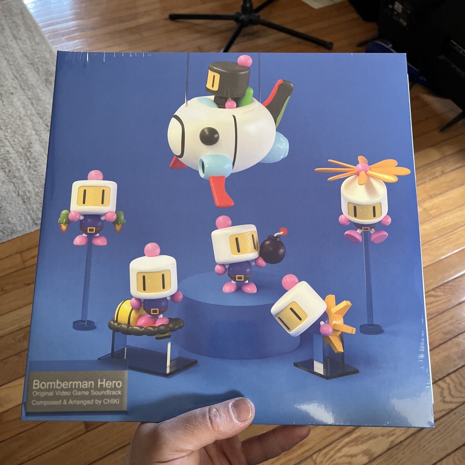 SEALED Jun Chikuma Bomberman Hero Soundtrack New BLUE Vinyl LP Colored ost mario