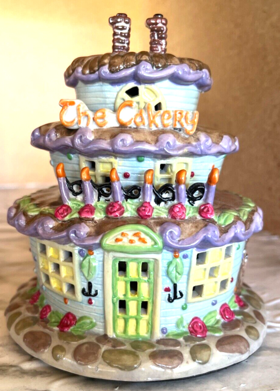 Vintage Music The Cakery Birthday House Battery Operated with Lights