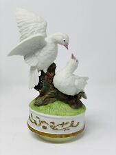 Vintage Maruho Music Box with 2 Doves Japan (spinning) picture