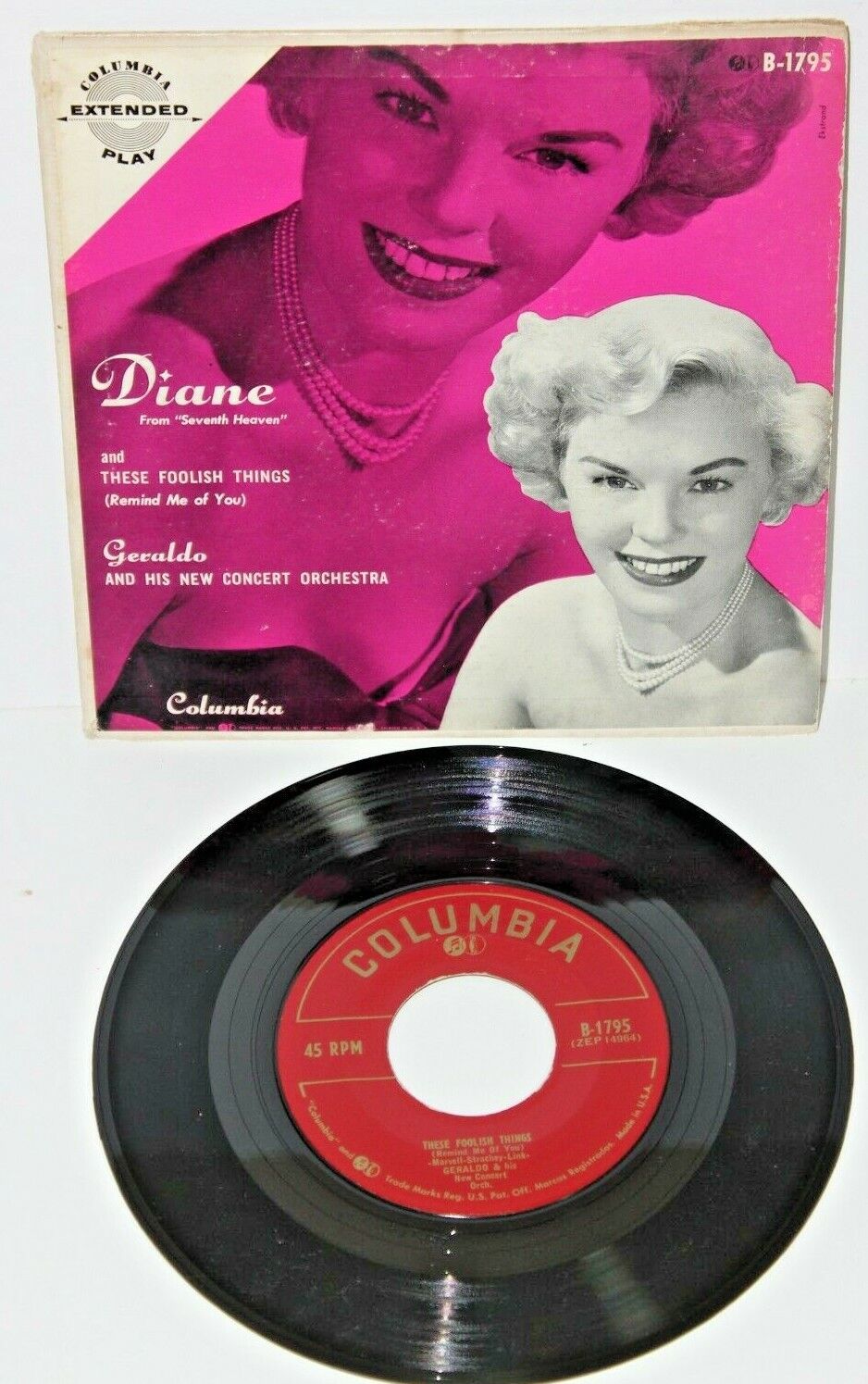 1950s Geraldo & His Orchestra Diane / These Foolish Things - 45 Vinyl Record