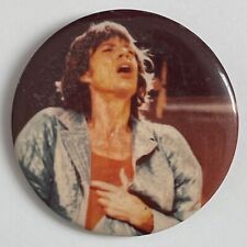 Vintage late 1970s early 1980s MICK JAGGER pin button ROLLING STONES badge 2.5