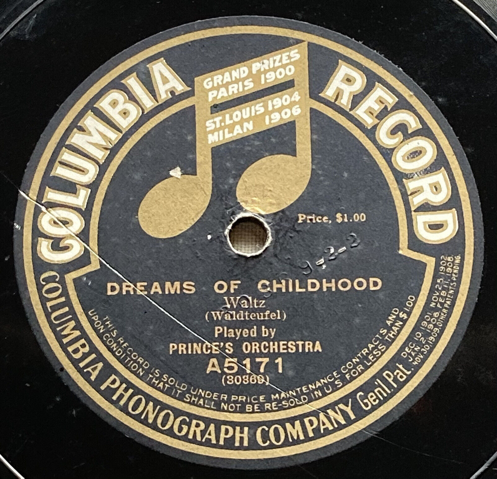Prince's Orchestra - Dreams Of Childhood / The Little Pierrots - Columbia A5171