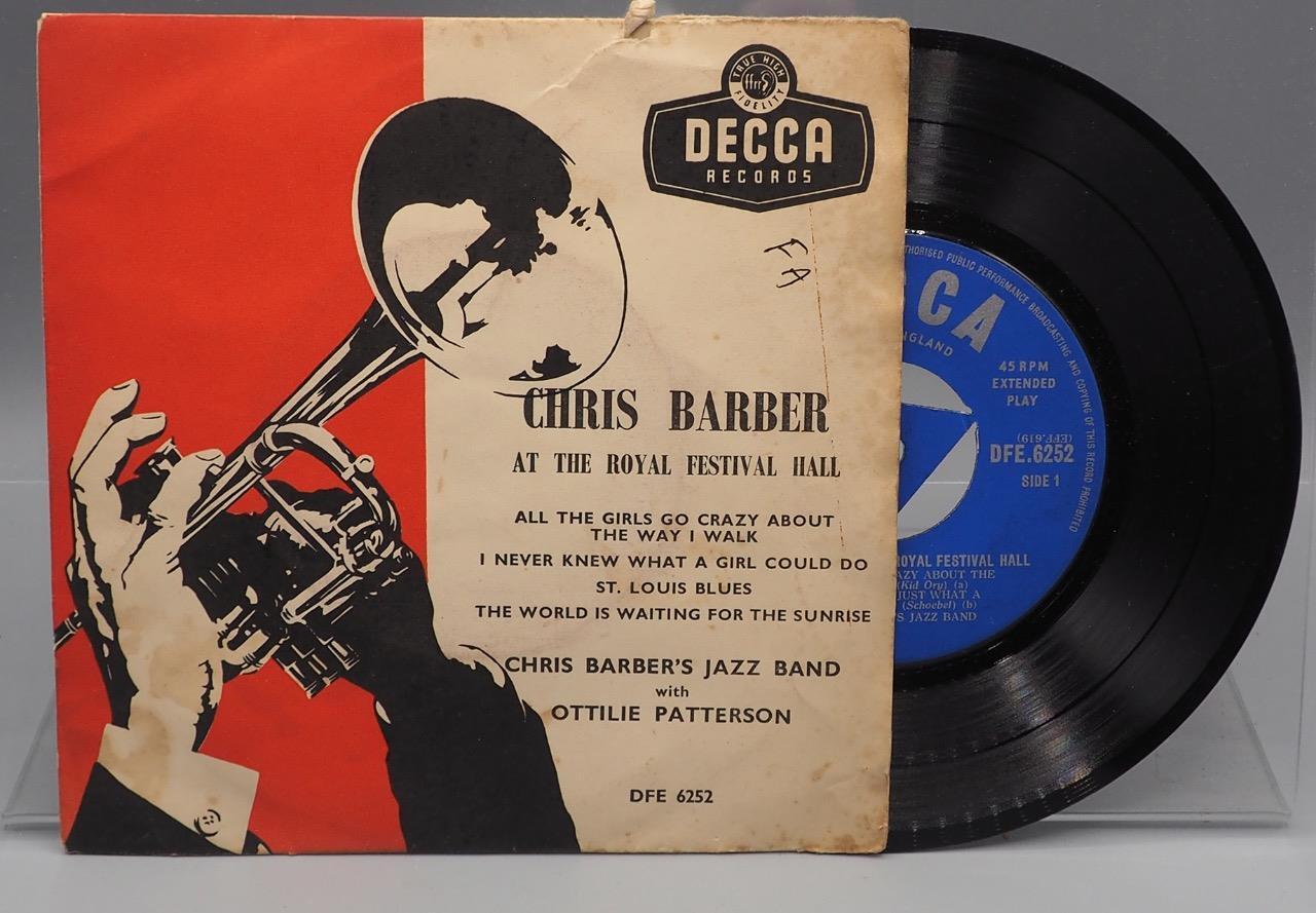 Vintage Chris Barber At The Royal Festival Hall 45 Decca DFE6252 Vinyl