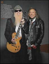 ZZ Top Billy Gibbons Kirk Hammett Gibson Les Paul Greeny guitar pin-up photo picture