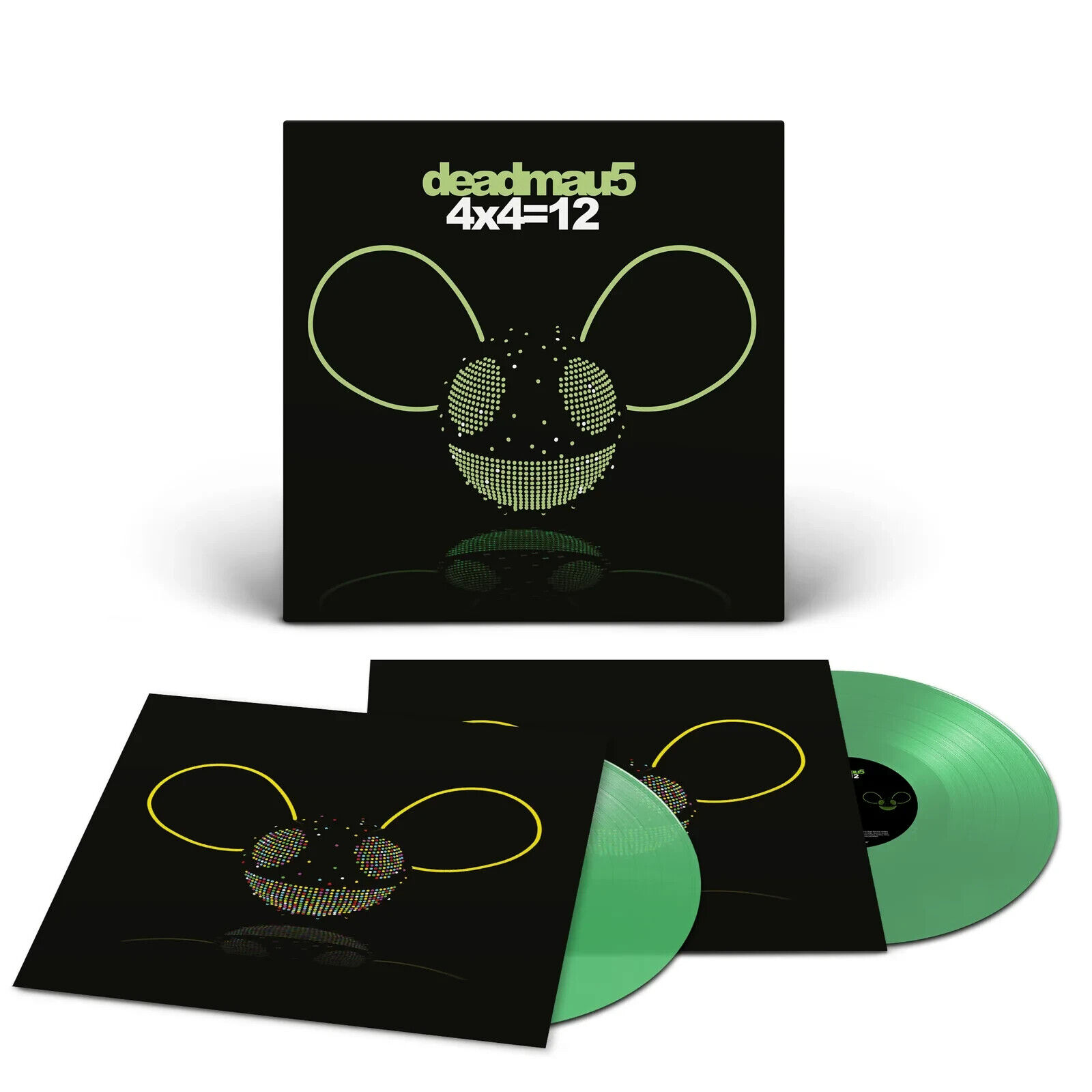 Deadmau5 4X4=12 Exclusive Limited Translucent Green Colored Vinyl 2XLP Record