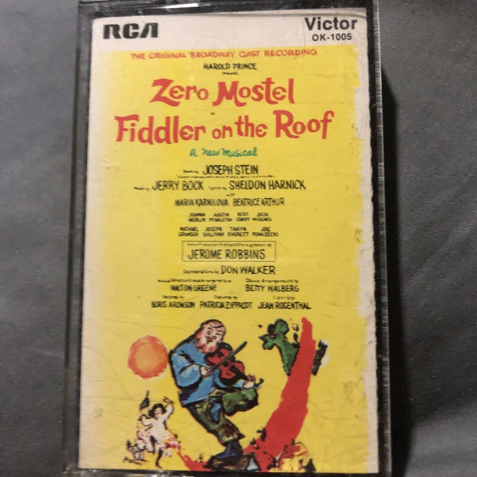 Vtg Fiddler On The Roof Original Broadway Cast Recording 1964 RCA Cassette Tape