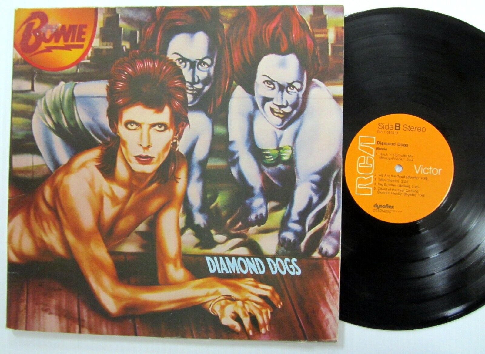 DAVID BOWIE Diamond Dogs LP Rca 1970s Usa Press VG++ vinyl \