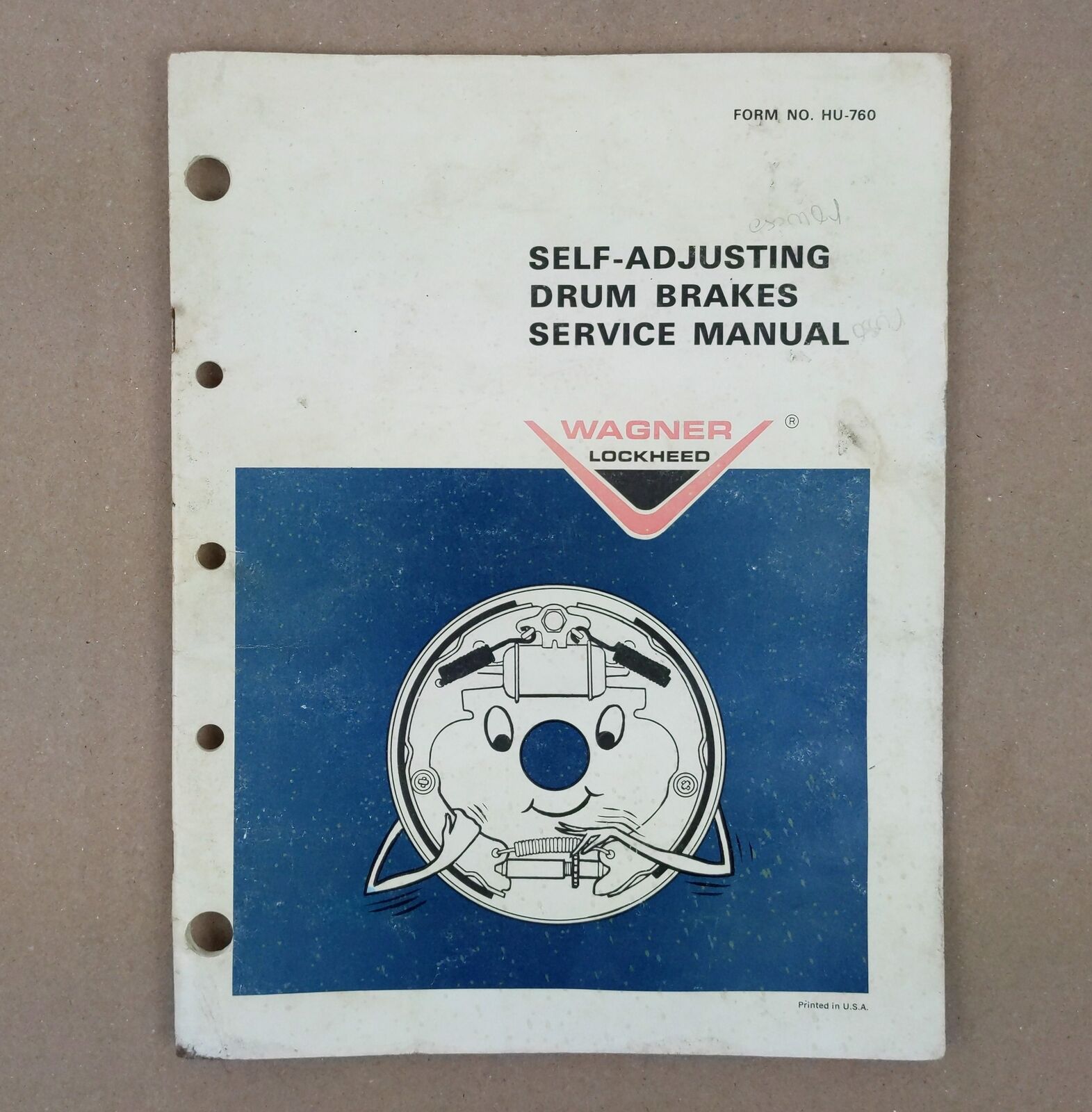 Vintage 1970s WAGNER LOCKHEED Self-Adjusting Drum Brakes, Service Garage booklet