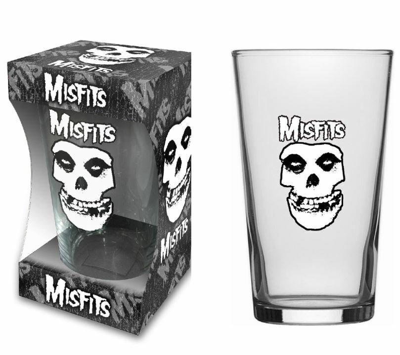 Misfits Skull Logo Beer Glass (rz)