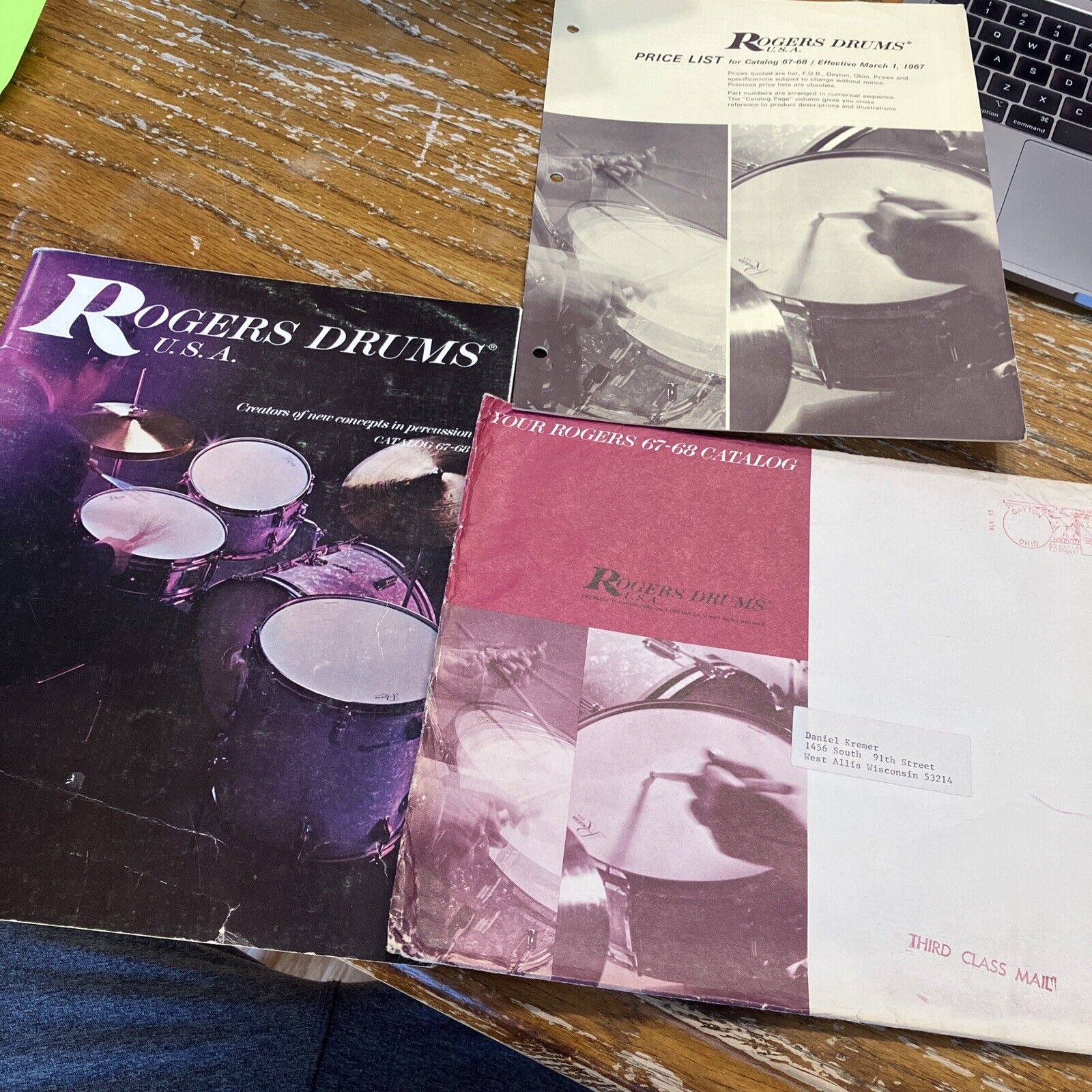 ROGERS Drums Vintage Percussion 1967-1967 Catalog & Price List
