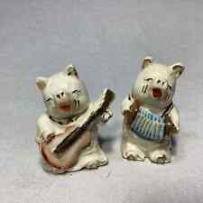Pigs Musical Instruments Guitar Accordion Salt and Pepper Shakers Japan  picture