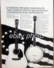 1976 Martin D-76 guitar V-76 banjo print ad - Bicentennial commemoratives picture