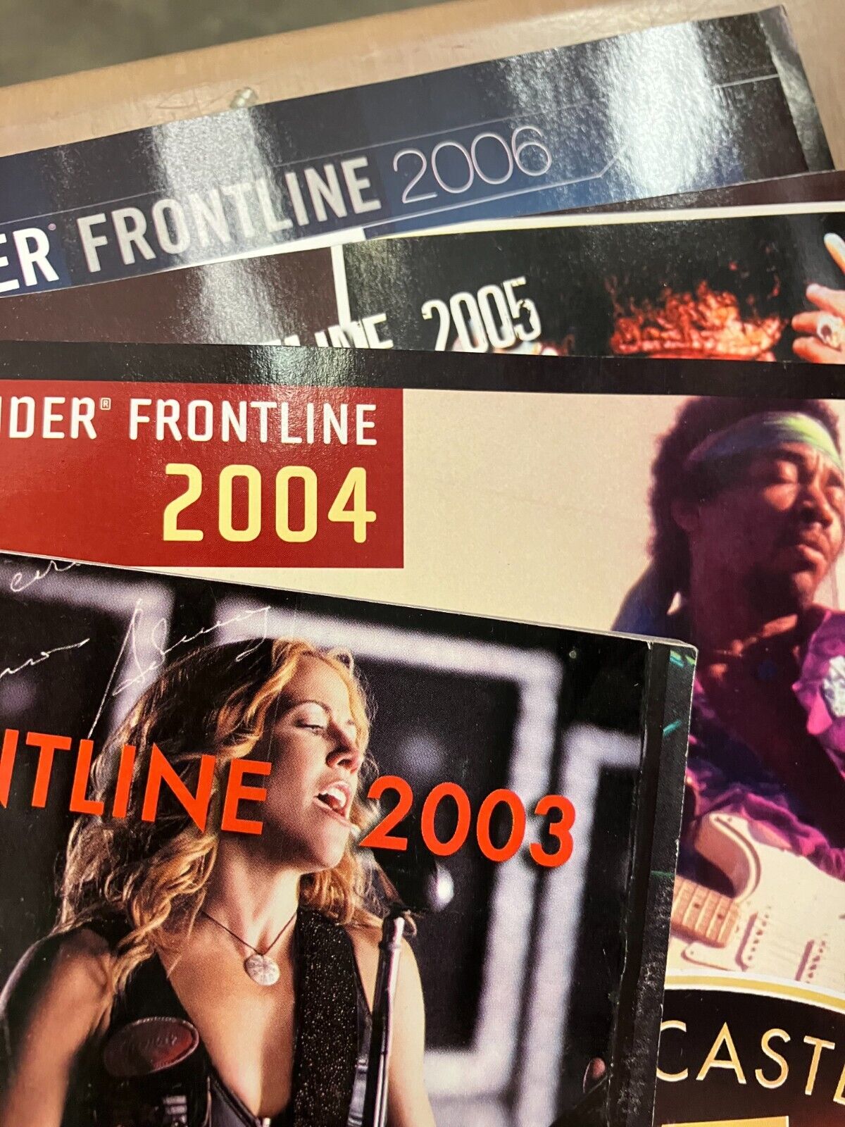 FENDER GUITAR 2003 \'04 \'05 \'06\' FRONTLINE ANNIVERSARY strat tele  bass tube amp