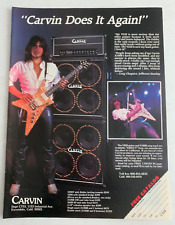 CRAIG CHAQUICO Jefferson Starship Carvin Amp Circus Magazine 1 Page Advert 1984 picture