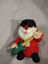 Vintage Rock & Roll Bouncing Singing Elvis Like Santa Guitar 8 inch picture