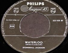 Vintage Record, STONEWALL JACKSON: WATERLOO & SMOKE, 45 rpm, 1959,Country,Import picture