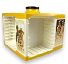 Dynasound Stow-A-Way Cassette Storage Module Carousel Tape Holder Yellow Vintage picture