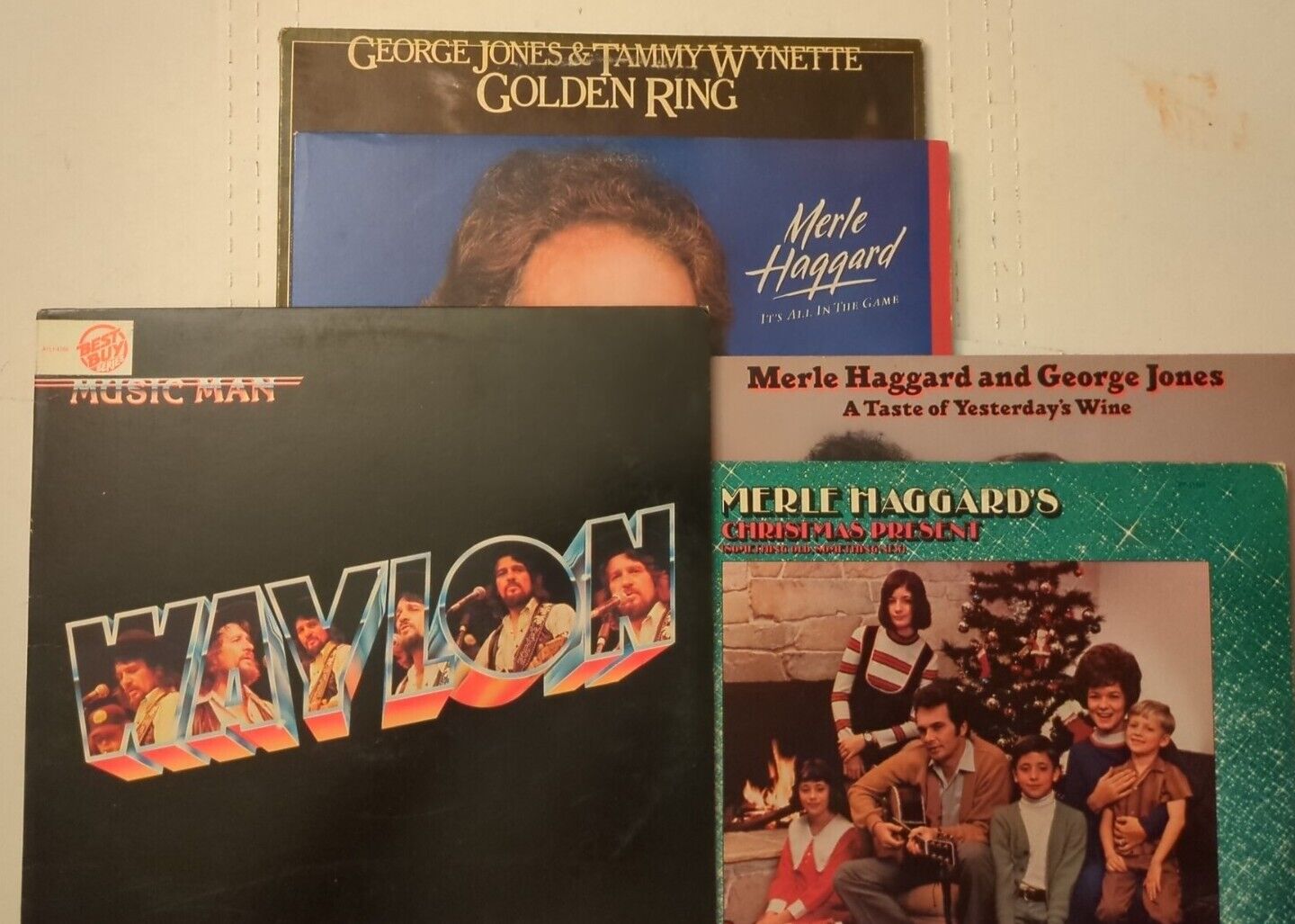 Outlaw Country Lot - 5 LP's Merle Haggard Waylon Jennings George Jones Tammy