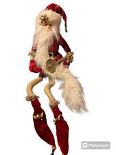Large Whimsical Santa Elf With A Banjo- Approx 24” Tall  picture