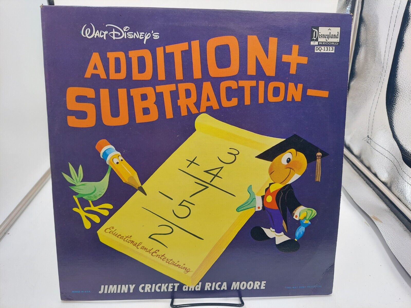 Walt Disney Addition & Subtraction LP Record Disneyland Mono 1963 Ultrasonic NM