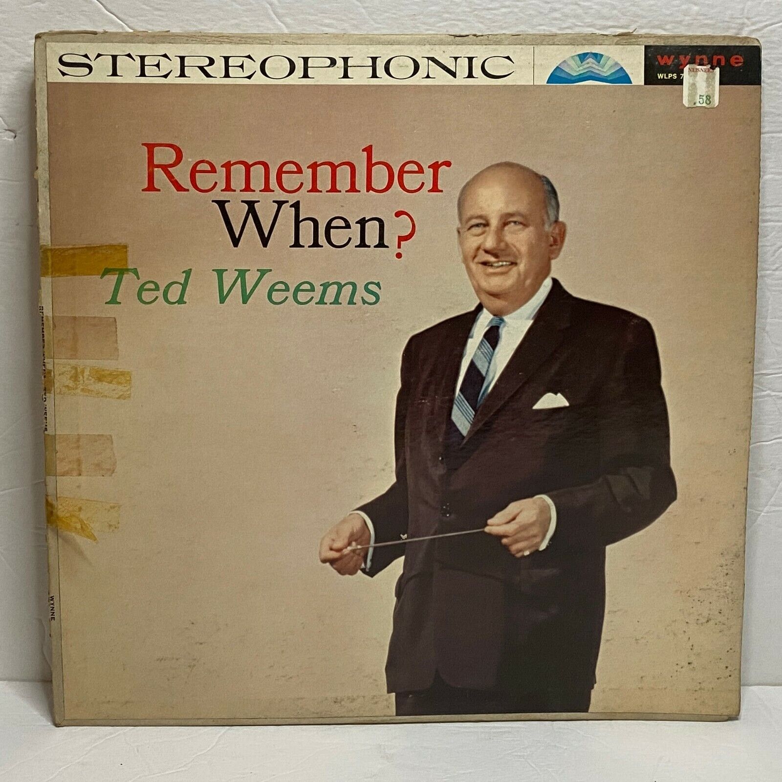 Ted Weems ‎– Remember When?: Wynne 1959 Vinyl LP (Jazz, Pop)