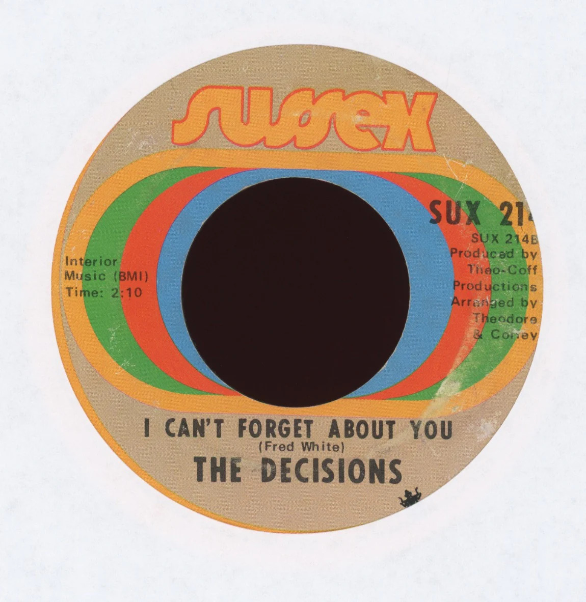 The Decisions - I Can\'t Forget About You on Sussex Northern Soul 45