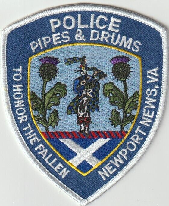 Newport News VA Pipes & Drums obsolete patch shipped from Australia