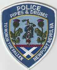 Newport News VA Pipes & Drums obsolete patch shipped from Australia picture