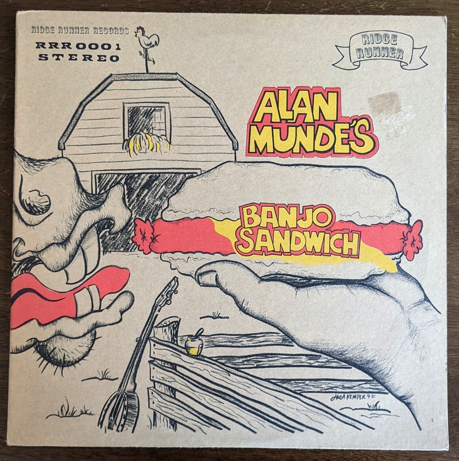 Alan Munde's Banjo Sandwich- RRR 0001 * VG+* Vintage Vinyl
