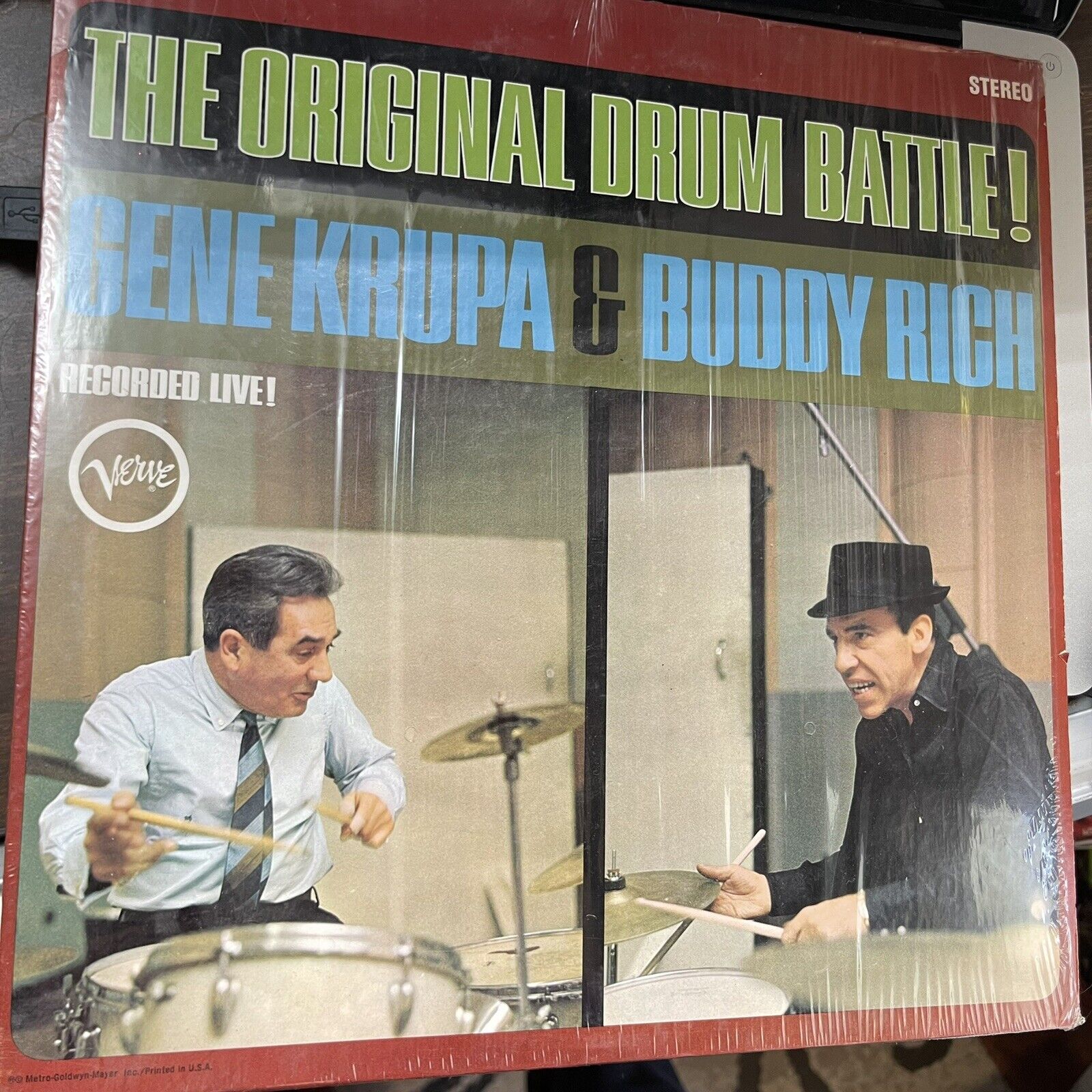 Gene Krupa & Buddy Rich The Original Drum Battle Vinyl Record LP Album NM-/VG+